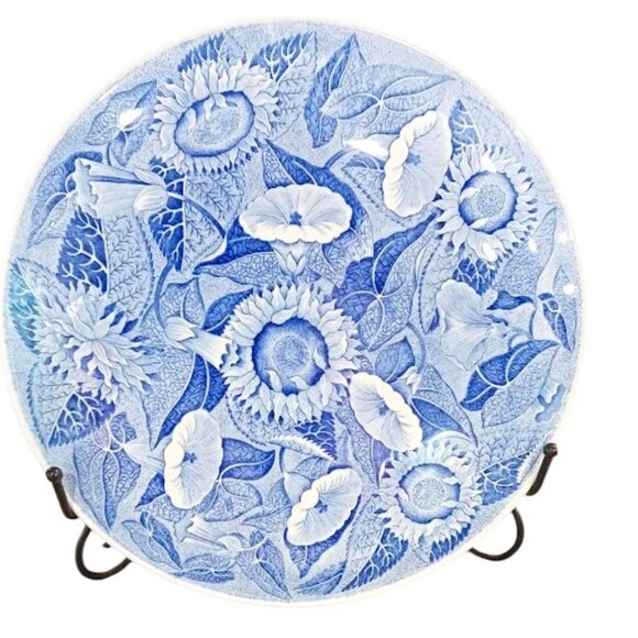 Spode, The Blue Room Collection, Sunflower, 11" Cheese Plate - Picture 1 of 7